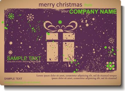 Vintage Christmas vector label