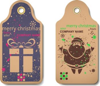 Vintage Christmas vector label