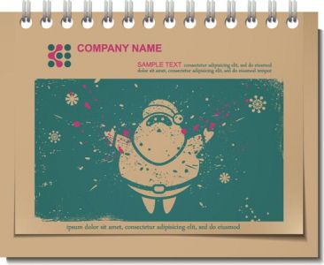 Vintage Christmas vector label template