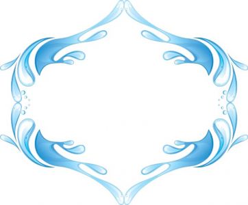 Water splashes frames vector