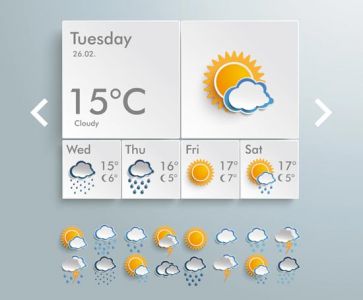 Weather Rectangles Template