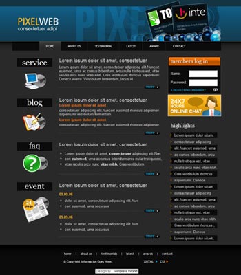 Web design template with code Web design template with code