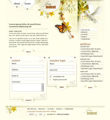 Web design template with code Web design template with code