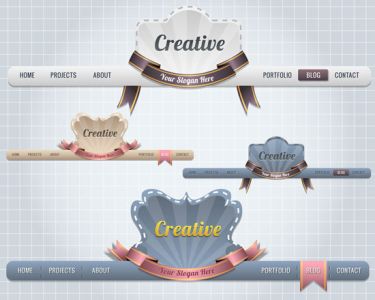 Website header template vector