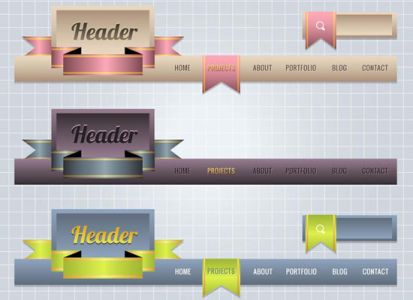 Website header design vector