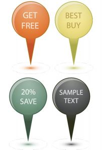 Website sale tags vectors