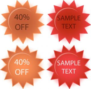 Website sale tags vectors