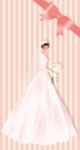 Wedding bride card template