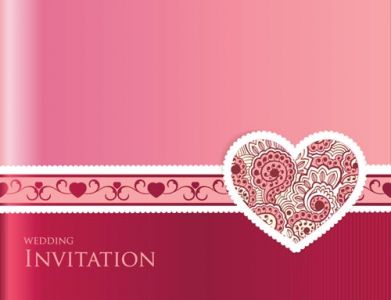 Wedding invitation card vector