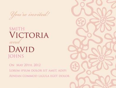 Wedding invitation card background