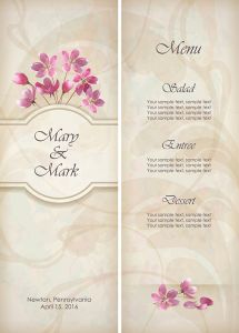 Wedding invitations and cards vectors