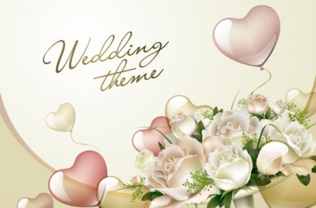 Wedding template vector