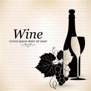 Wine list vector banners