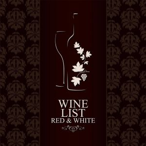 Wine list vector banners