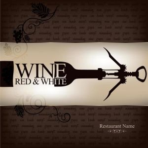 Wine list vector banners