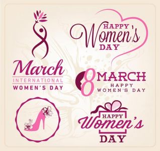 Womens day greeting card for 8 march