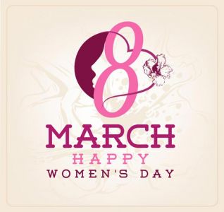 Womens day greeting card for 8 march
