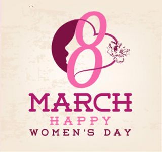 Womens day greeting card for 8 march