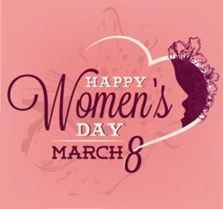 Womens day greeting card for 8 march