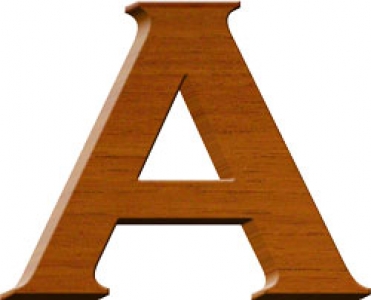 Wooden letters numbers and symbols