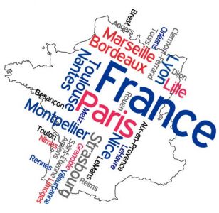 France word collage vector