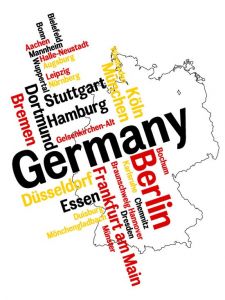 Germany word collage vector