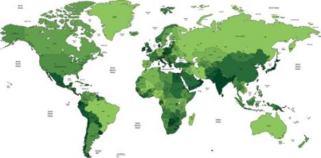 World and european vector maps