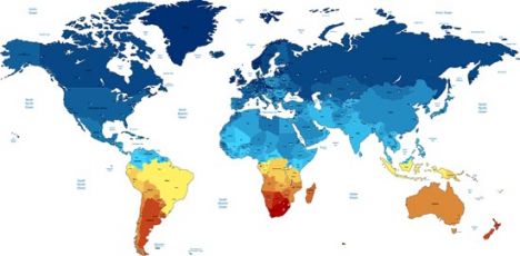 World and european vector maps