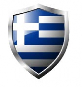 Greece Flag in shield format