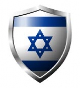 Israel Flag in shield format