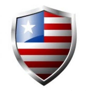Flag in shield format