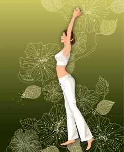 Yoga girls relaxing vectors