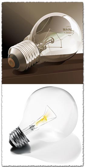 Light bulbs vector design