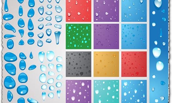 Water drop vectors