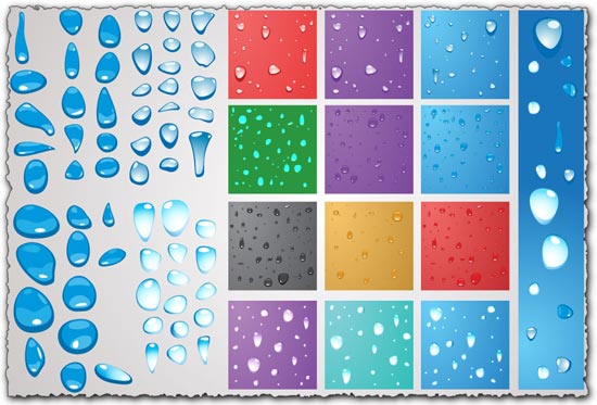 Water drop vectors Water drop vectors