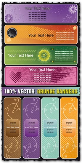 Vectorial grunge banners eps