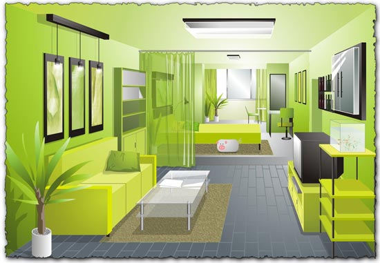 Cdr interior design vector Cdr interior design vector
