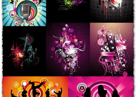 Music party vectors design
