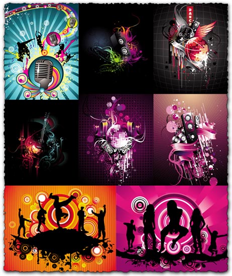 Music party vectors design