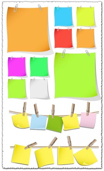 Paper Clip arts Vector EPS