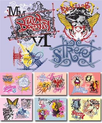 Grafitti designs in urban style vectors