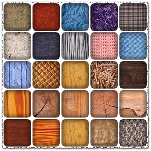 Paper cloth and wood textures
