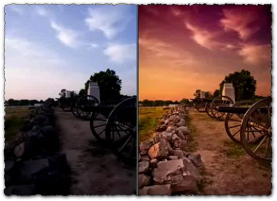 Photoshop tutorial dramatic color effect camera