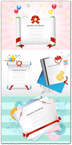 Paper cards vector layout