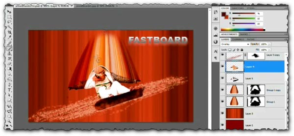 Photoshop tutorial Streaking Athlete Effect