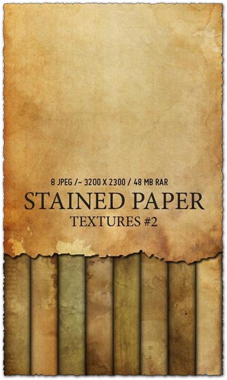 Stained paper texture collection