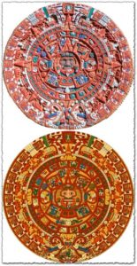 Aztec calendar vector