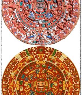 Aztec calendar vector