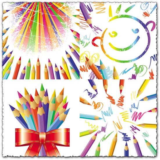 Pencils for childrens vector