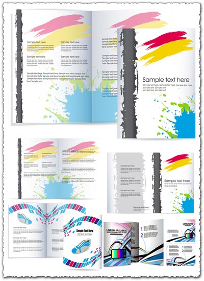 3 promotional flyers vector design